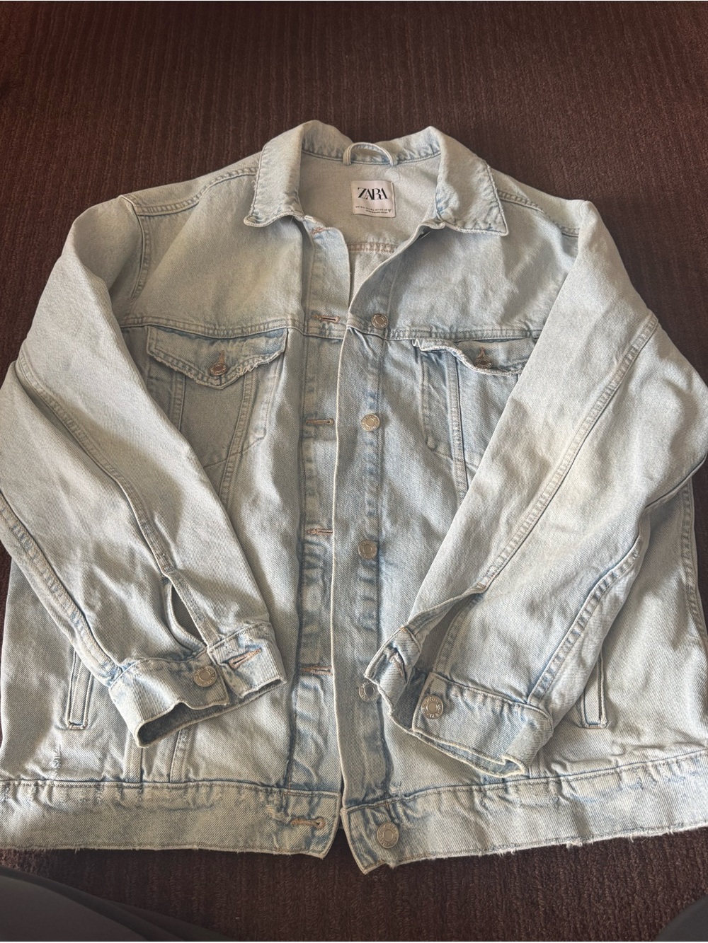 Zara | Light Wash Oversized Denim Jacket